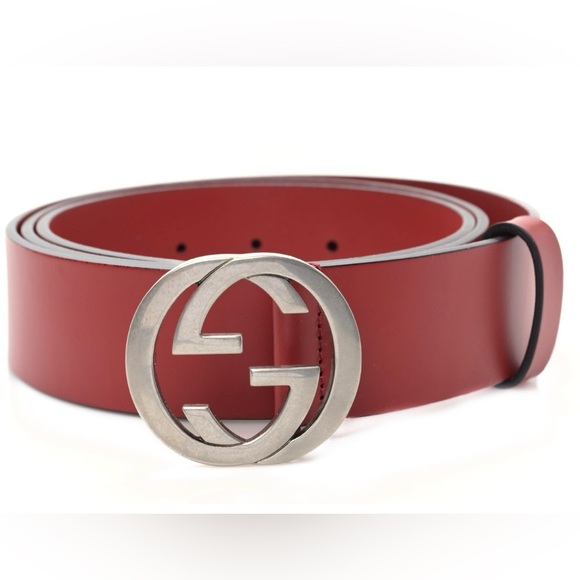 Gucci belt red calfskin belt various sizes - Picture 1 of 9